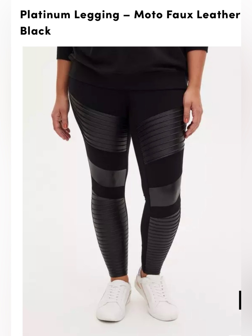 NWOT Torrid Black Moto Faux Leather Paneled Leggings
